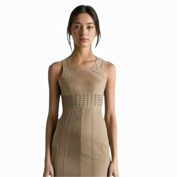 Whitney Eve Dresses & Skirts - Whitney Eve Tan Bodycon Dress XS Small